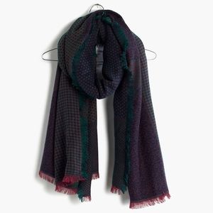Madewell houndstooth patchwork scarf